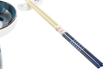 SUSHI SET 8 BAMBOU PORCELAINE 34X29,5X7,3 BLEU PC186133 4