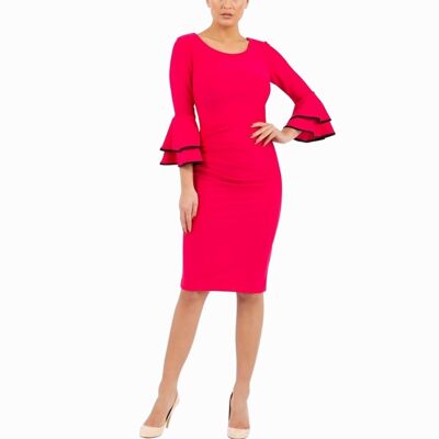 TINA PENCIL DRESS YARROW PINK