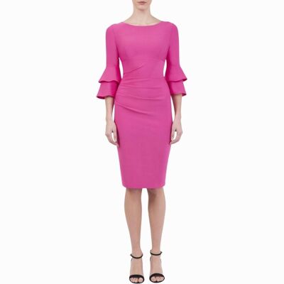 MERIDIAN HIBISCUS PINK DRESS