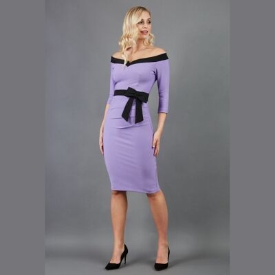 LUMA DRESS LILAC AND BLACK