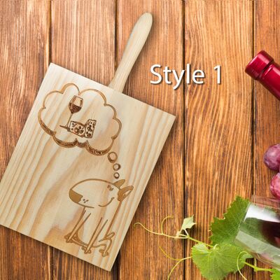 Tablero de cocina de madera personalizado, diseños de Bull Terrier, regalo para los amantes de los perros, tablero de corte de queso personalizado, regalo de boda, día del padre, cumpleaños