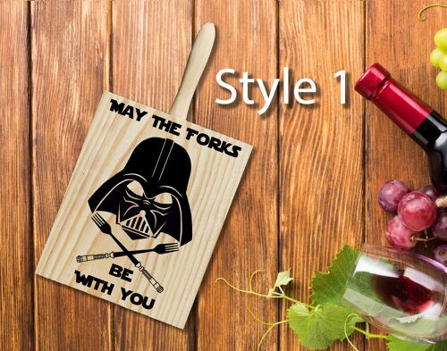 Custom Wooden Kitchen Board, Star Wars Designs, Darth Vader, Yoda, Chewbacca Custom Cheese Cutting Board, Father's Day, Birthday