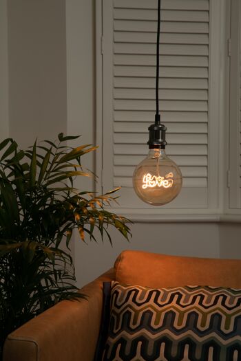 TCP LED menthe filament décoratif amour grand globe ampoule ES 2