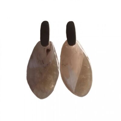 Blätter-Ohrringe mit Roségold-Verschluss