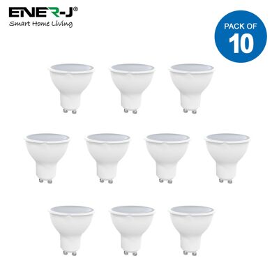 10pcs pack of LED Lamp 5W GU10 Plastic Body SMD LED 400Lm 6000K