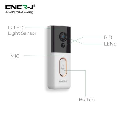 Smart Pro 2 Wireless Doorbell with Rechargeable Battery, Two Way Audio, and IP45 Waterproof, Crystal Clear 2K HD & 10000mAh Battery