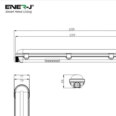 LED Non Corrosive IP65 Batten 150cms 50W with Emergency
