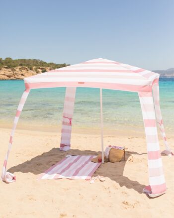 Abri de plage rose, extra large, UPF50+, tente pliante, imperméable, accessoires de plage 10