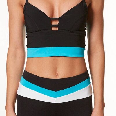 Cutaway Halter Colour Blocked Bra - White Grey Black – BOOM BOOM ATHLETICA