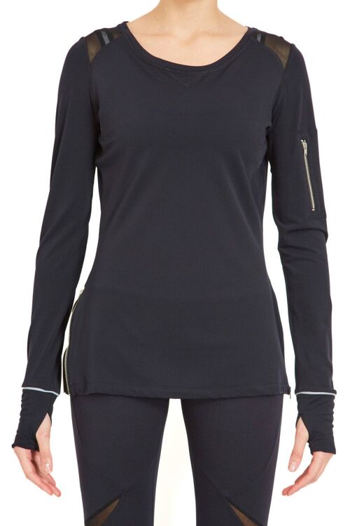 Fashion Long Sleeve Tee - Black