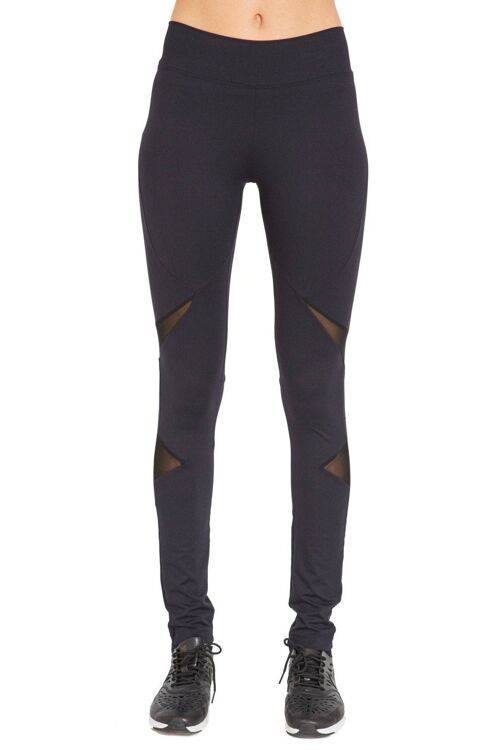 Long Compressive Fashion Leggings - Black