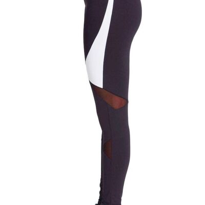 Long Compressive Fashion Leggings - Black White