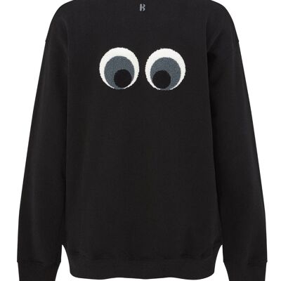 Novelty Eye Sweatshirt - Schwarz