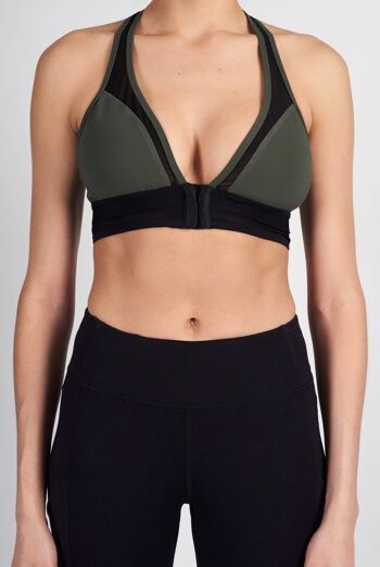 Soutien-gorge dos nageur plongeant - vert militaire 1