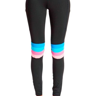 Slalom-Leggings mit Tasche – Regenbogen