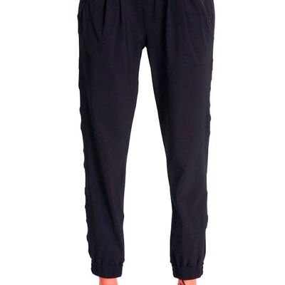 Track Pant with Zip - Black
