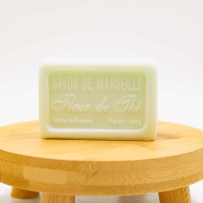 Marseille soap with tea flowers