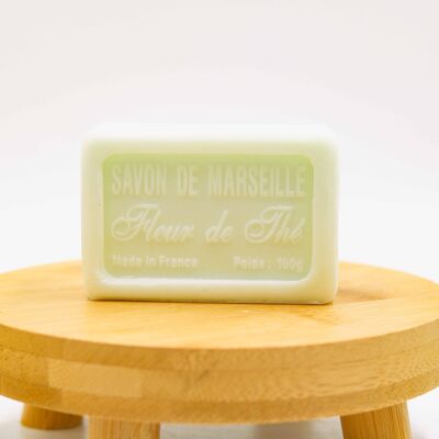 Marseille soap with tea flowers