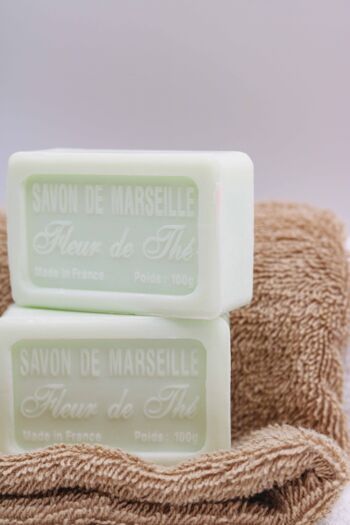 Savon de Marseille fleurs de thé 2