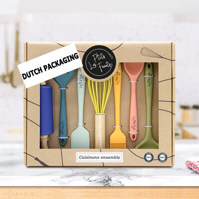 Dutch Packaging - Juego de utensilios de cocina para niños