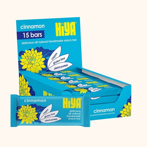 Hiya Snack Bars, Cinnamon, 15 Bar Box