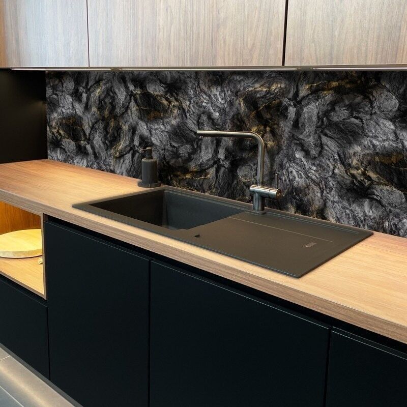 BLACKSTONE alzatina cucina L60 x H70cm fondo cappa