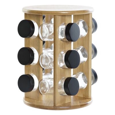 BAMBOO SPACE RACK GLASS 18X18X25 BLACK PC186192