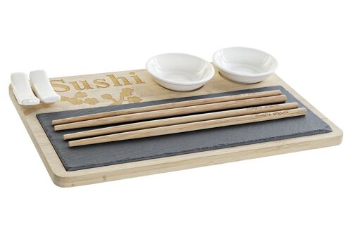 SUSHI SET 9 BAMBU PIZARRA 28,5X18,5X2,6 NATURAL PC186227