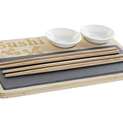 SET SUSHI 9 BAMBOO ARDESIA 28,5X18,5X2,6 NATURALE PC186227