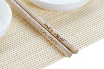 SUSHI SET 7 GRES BAMBOU 28,8X19,8X3 NATUREL PC186229 3