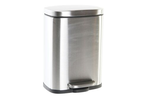 PAPELERA INOX PP 21,5X18,5X30 5L, MATE PLATEADO PC186732