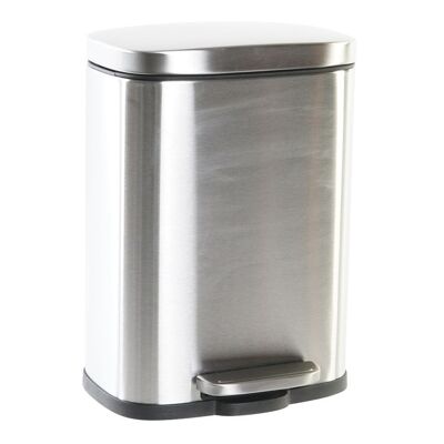 PAPELERA INOX PP 21,5X18,5X30 5L, MATE PLATEADO PC186732