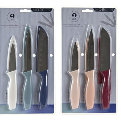 KNIFE SET 3 STAINLESS STEEL PP 2X1,5X19,5 2 ASSORTMENT. PC186752