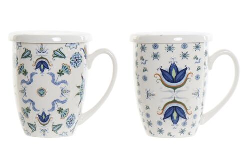 MUG INFUSIONES PORCELANA 12X9X11 380ML, AZULEJOS 2 PC186837