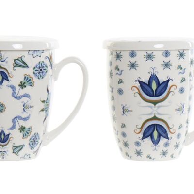 MUG INFUSIONES PORCELANA 12X9X11 380ML, AZULEJOS 2 PC186837