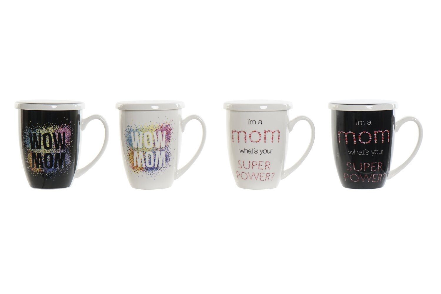 PORCELAIN INFUSION MUG 12X9X11 380ML MOM 4 ASSORTED. PC186842