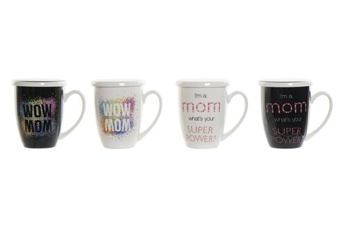 MUG INFUSIONES PORCELANA 12X9X11 380ML MOM 4 SURT. PC186842