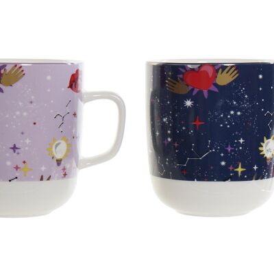 MUG PORCELAINE 12X8,5X10 380ML, BONNE CHANCE 2 ASSORTIMENTS. PC186858