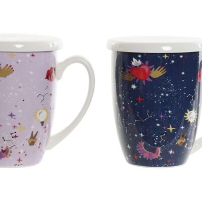 MUG INFUSION PORCELAINE 12X8,3X11 380ML BONNE CHANCE PC186859