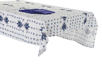 SET DE NAPPE 9 COTON 150X250X0,5 TUILES 2 ASSORTIMENTS. PC186918 1