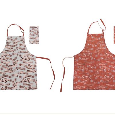 APRON SET 2 COTTON 60X0.5X80 2 ASSORTMENTS. PC186924