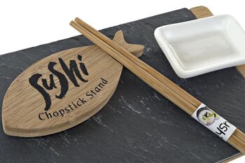 SUSHI SET 9 BAMBOU ARDOISE 30X15X4 NOIR PC188220 2