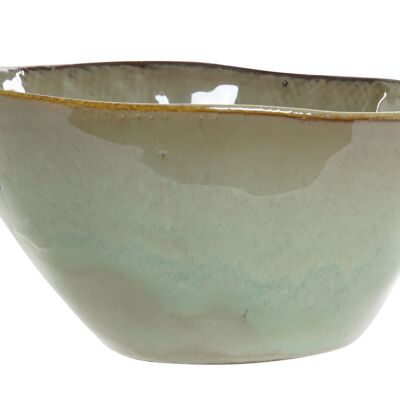 STONEWARE BOWL 15.1X11.8X8.5 GLAZED TURQUOISE PC189311