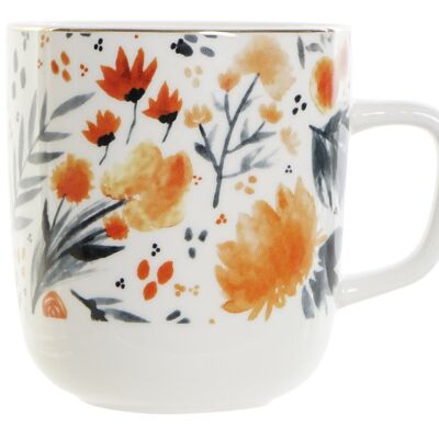 MUG PORCELLANA 12X8,5X9,5 380ML, FIORI D'ARANCIO PC189347