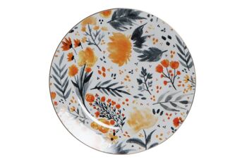 ASSIETTE PORCELAINE 27X27X2,5 ASSIETTE PORCELAINE FLEURS 2 PC189351 1