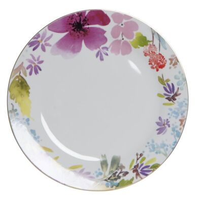 PLATO PORCELANA 27X27X2,5 PLATO PORCELANA FLORES 2 PC189359