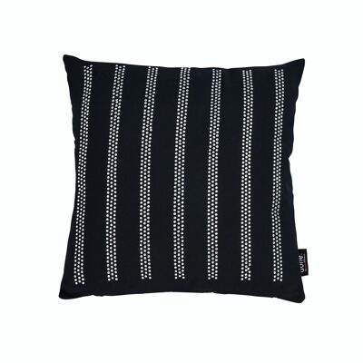 Cushion STONE with small stones in silver STRIPES 45x45cm