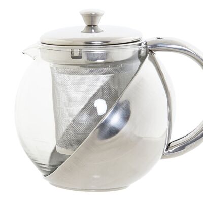 THÉIÈRE VERRE INOX 14X11X12 INFUSEUR 500ML PC189483