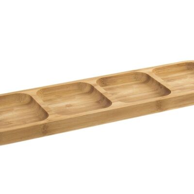 BAMBOO TRAY 33X10X2 NATURAL APPETIZER PC189502