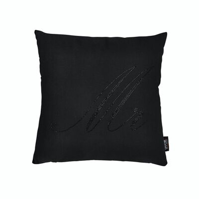 Coussin STONE avec strass noir MR 45x45cm